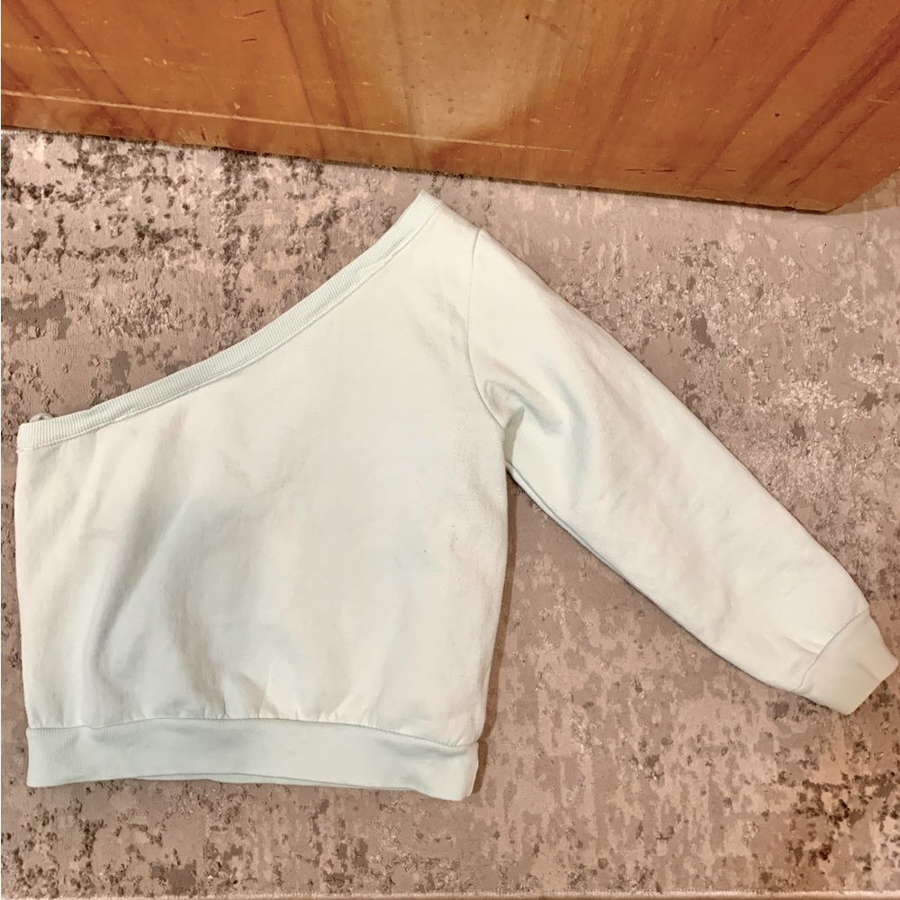 Ocean Drive mint green one shoulder top Small